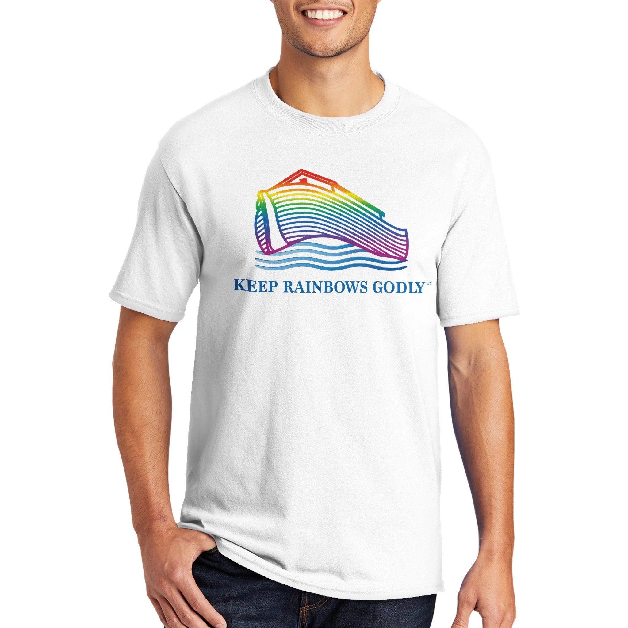 Ark Design 1 - Performance T-Shirt - KEEP RAINBOWS GODLY