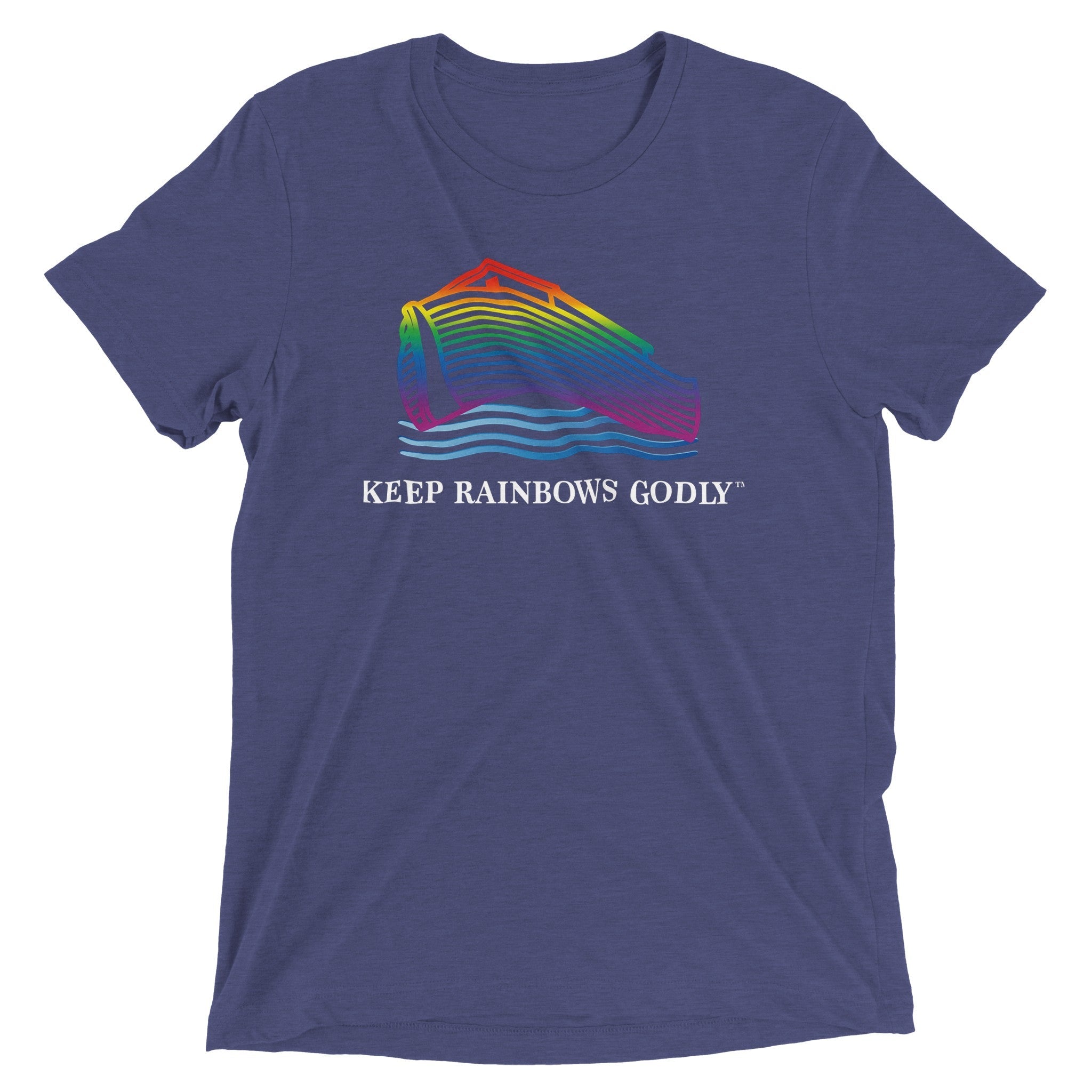Ark Design 1 - Triblend T-Shirt - KEEP RAINBOWS GODLY