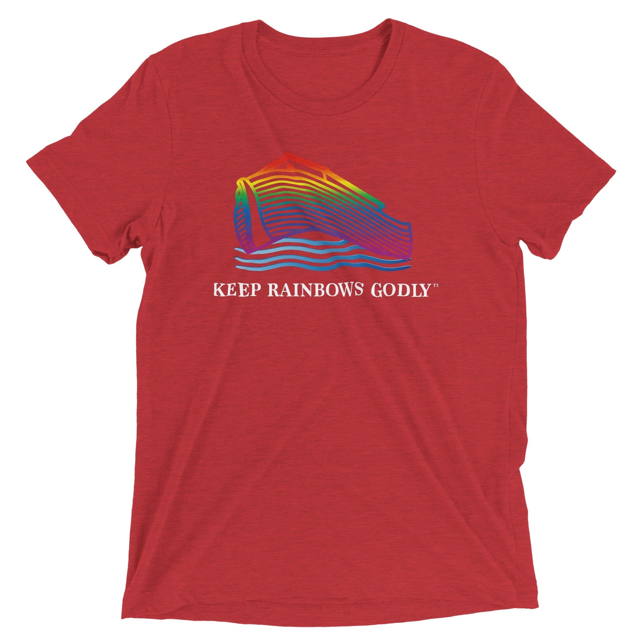 Ark Design 1 - Triblend T-Shirt - KEEP RAINBOWS GODLY