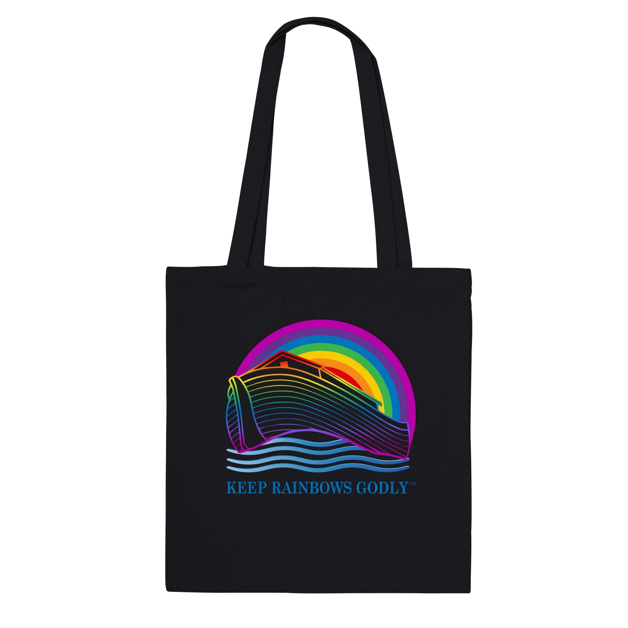 Ark Design 2 - Premium Tote Bag - KEEP RAINBOWS GODLY