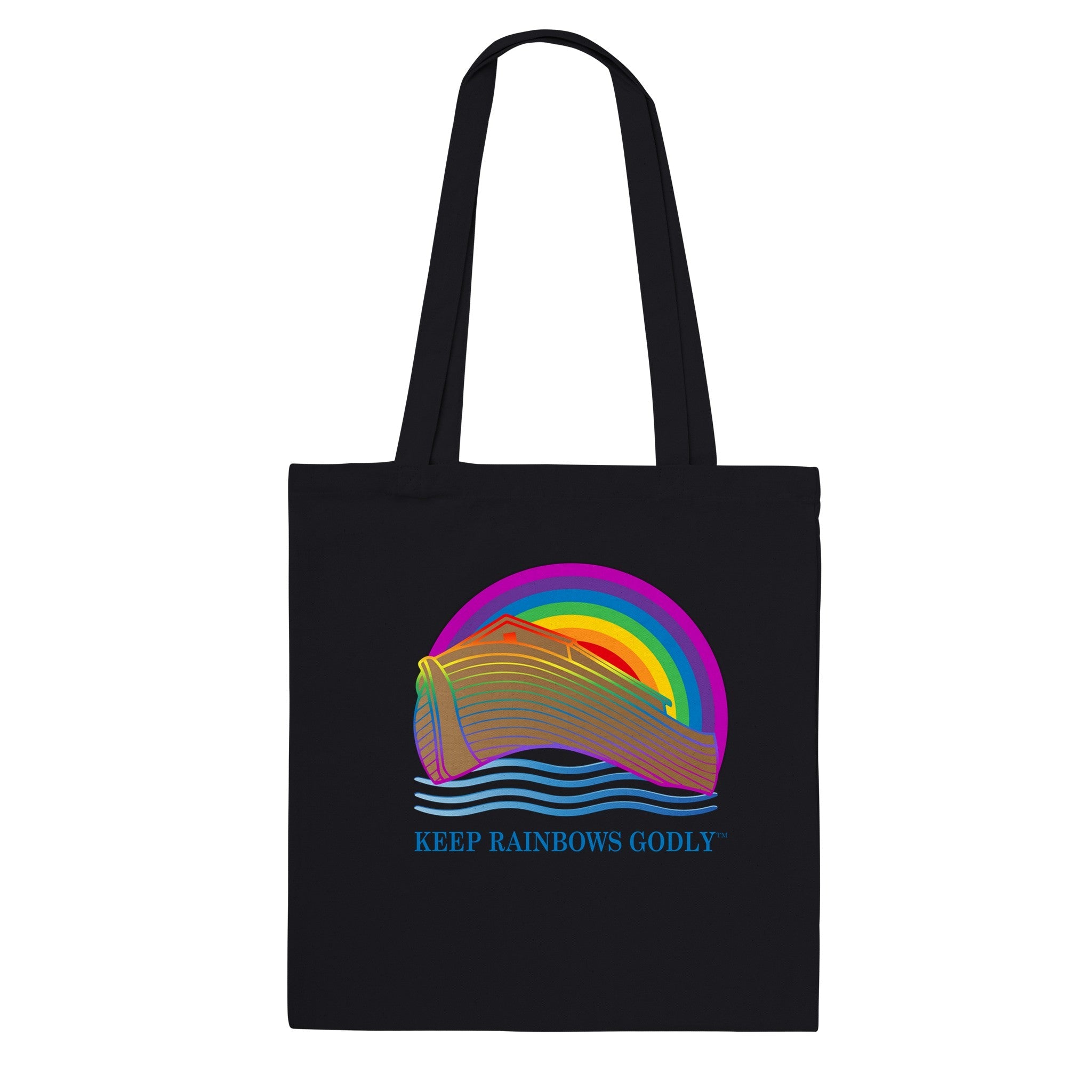 Ark Design 3 - Premium Tote Bag - KEEP RAINBOWS GODLY