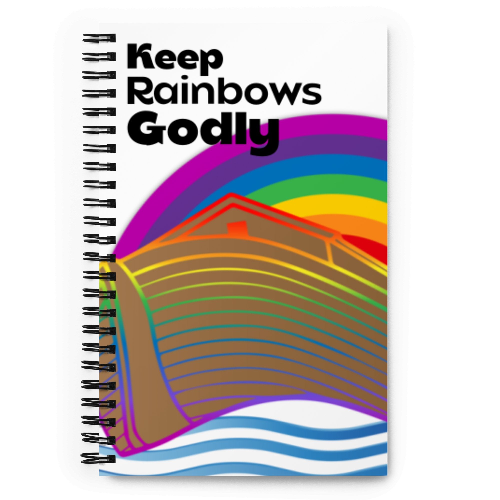 Ark Design 3 - Spiral notebook - KEEP RAINBOWS GODLY