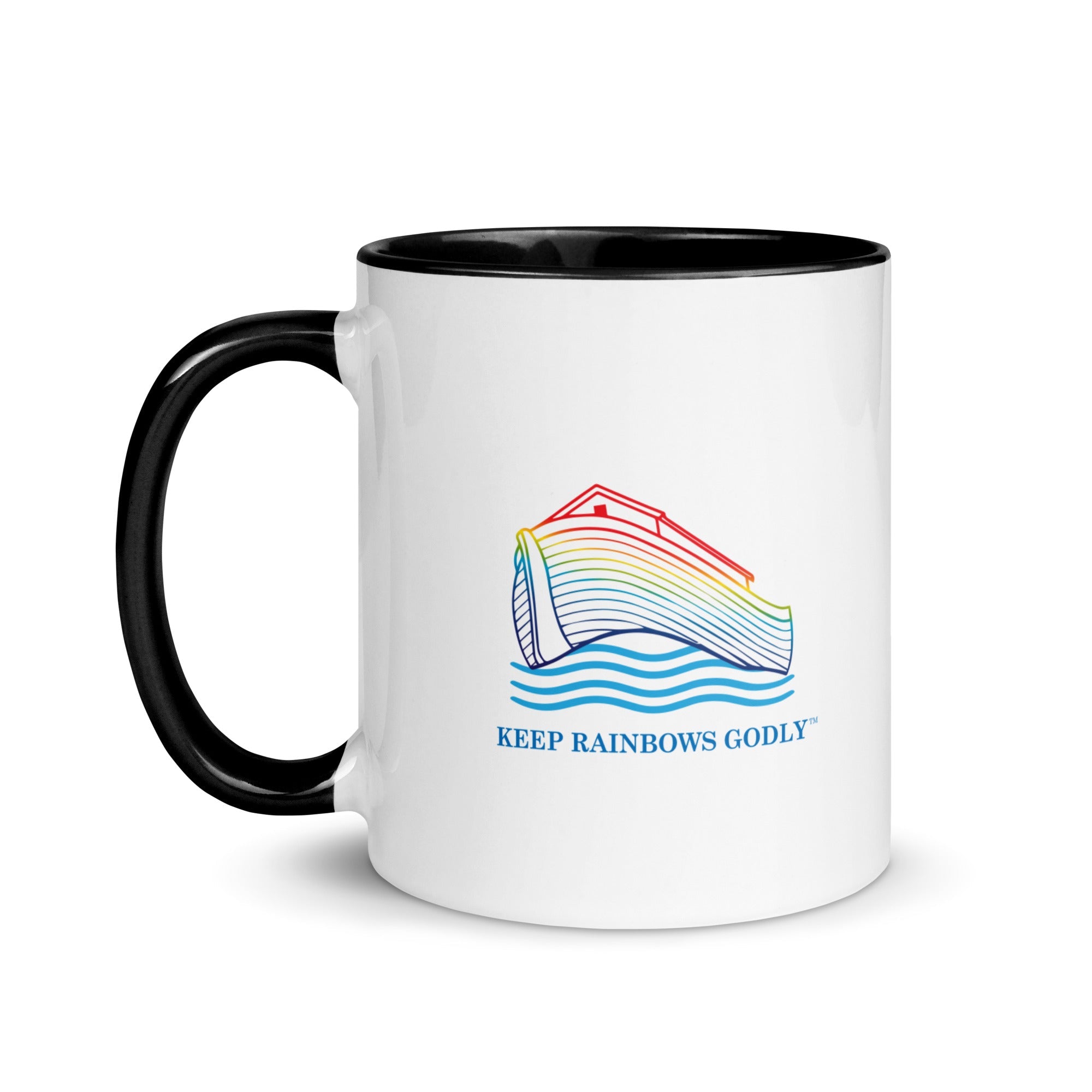 Mug with Color Inside - KEEP RAINBOWS GODLY