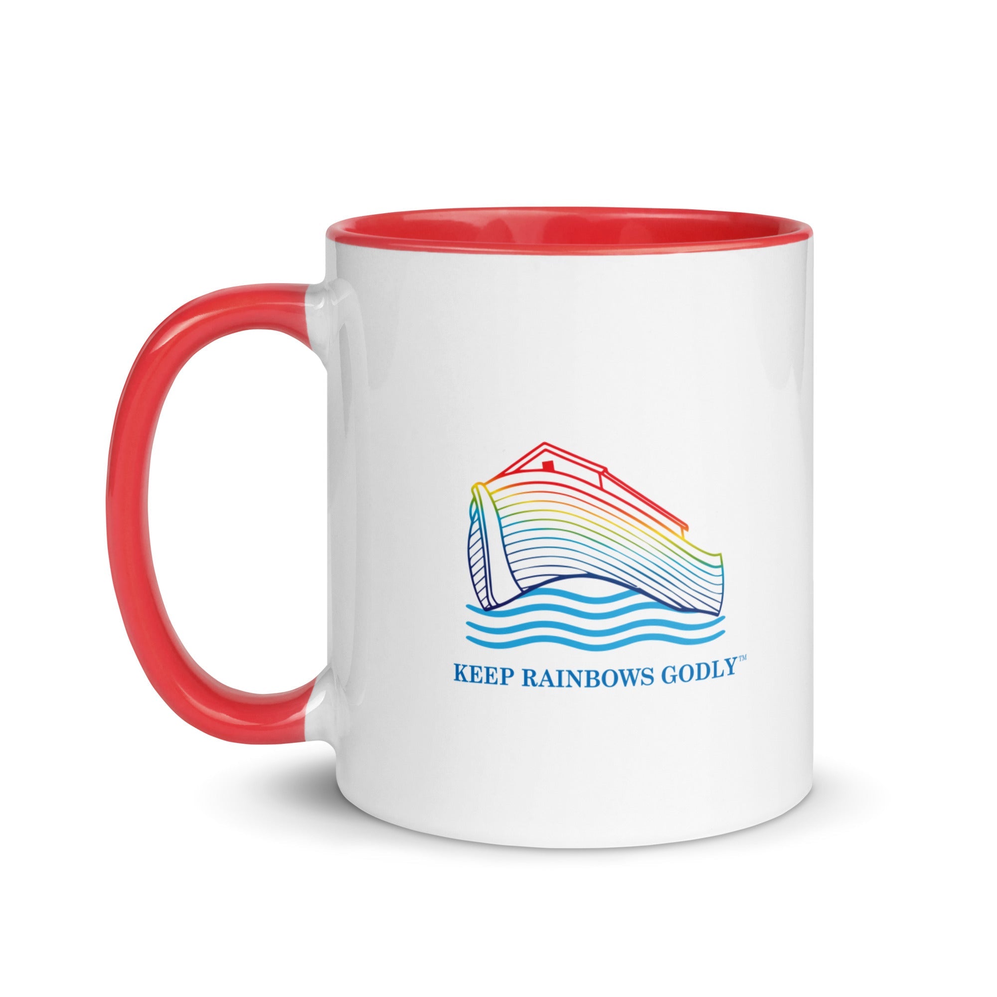 Mug with Color Inside - KEEP RAINBOWS GODLY