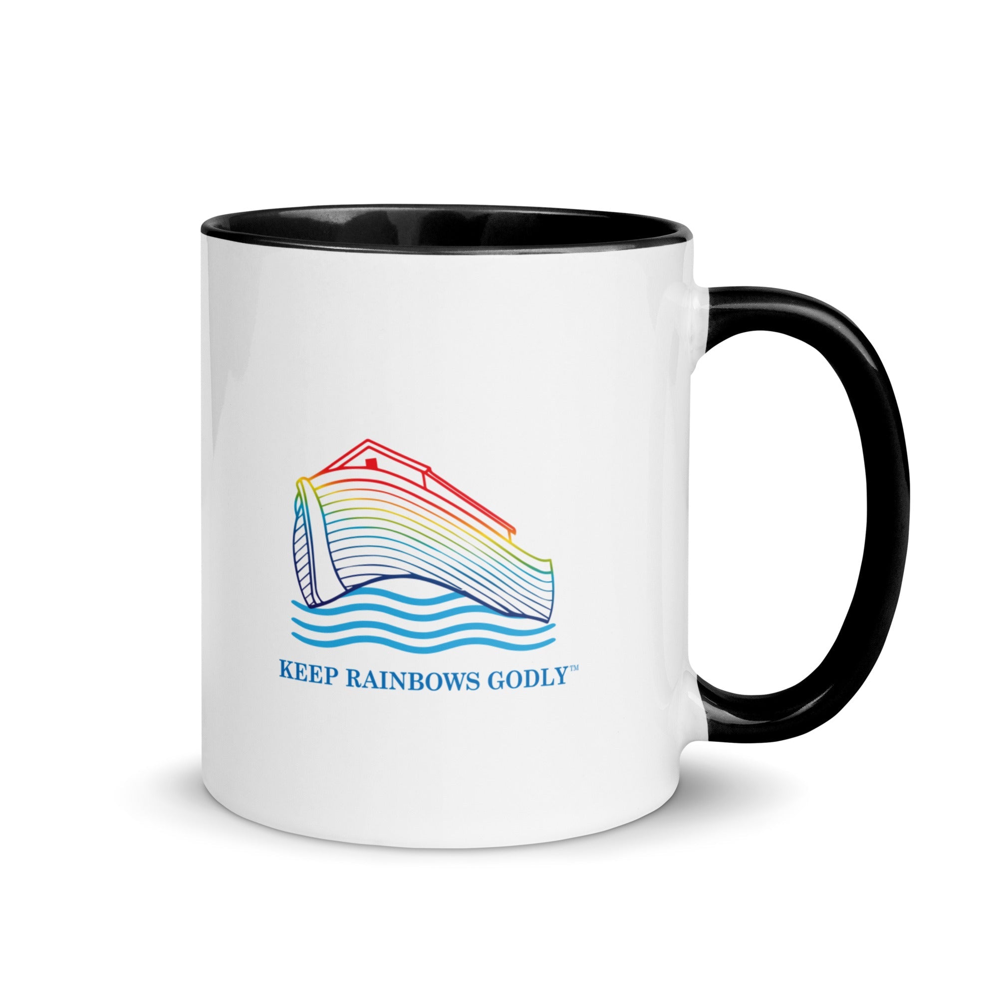 Mug with Color Inside - KEEP RAINBOWS GODLY