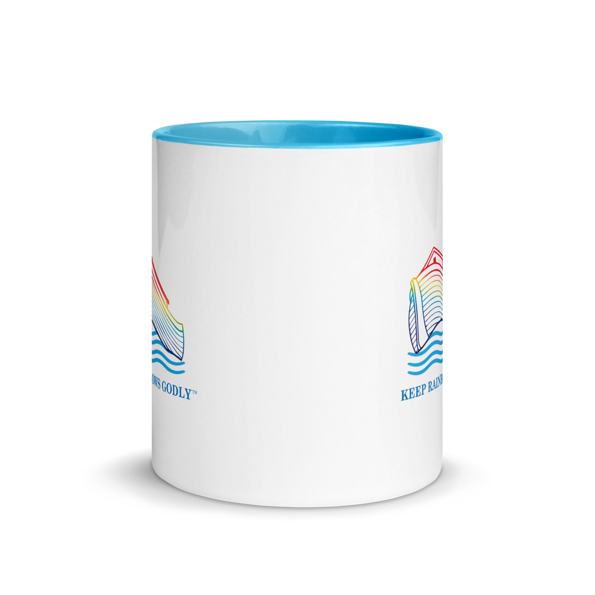 Mug with Color Inside - KEEP RAINBOWS GODLY
