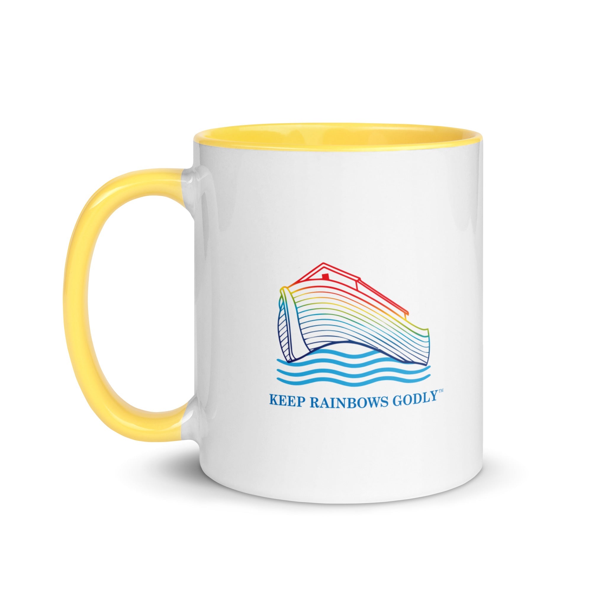 Mug with Color Inside - KEEP RAINBOWS GODLY