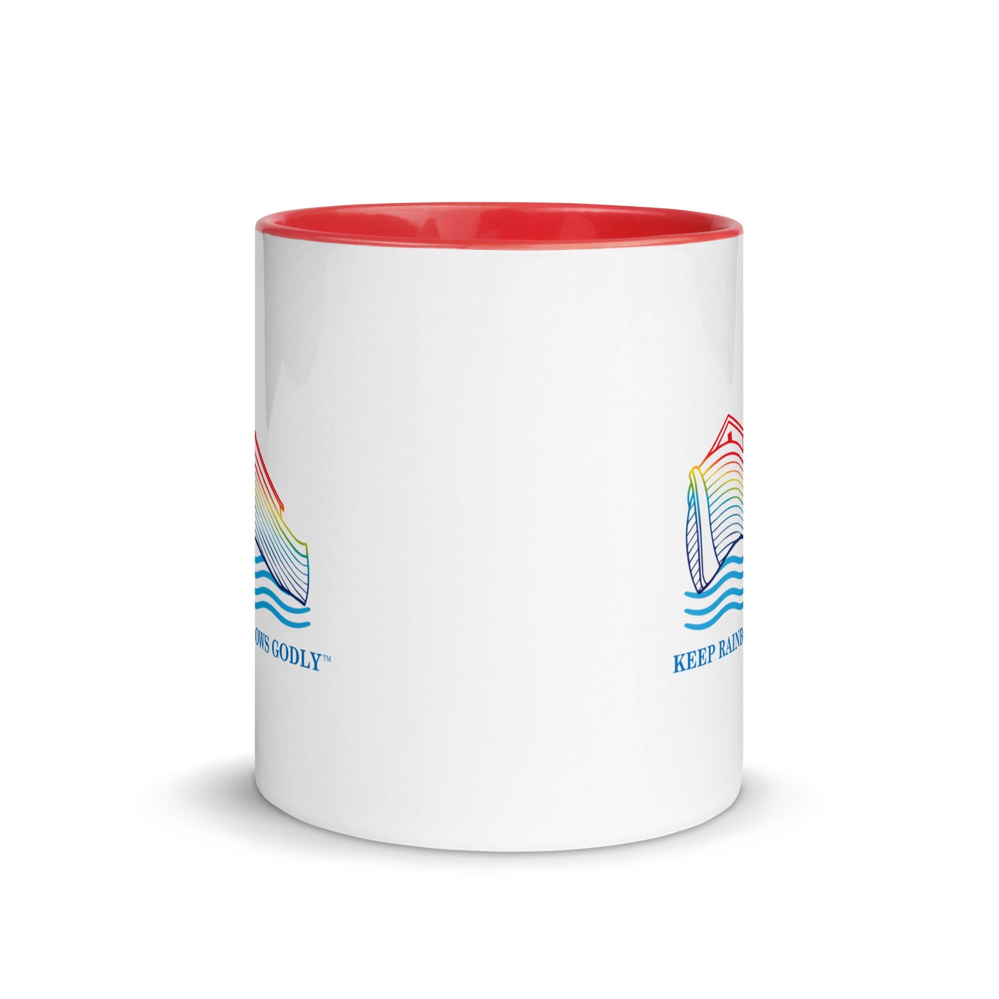 Mug with Color Inside - KEEP RAINBOWS GODLY
