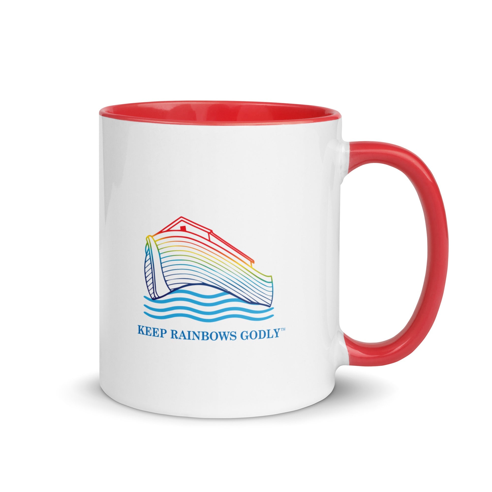 Mug with Color Inside - KEEP RAINBOWS GODLY