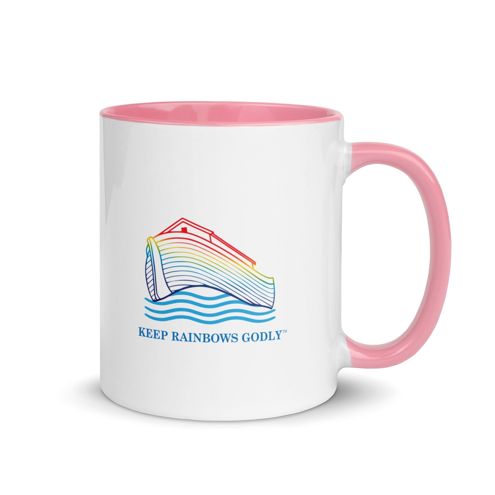 Mug with Color Inside - KEEP RAINBOWS GODLY