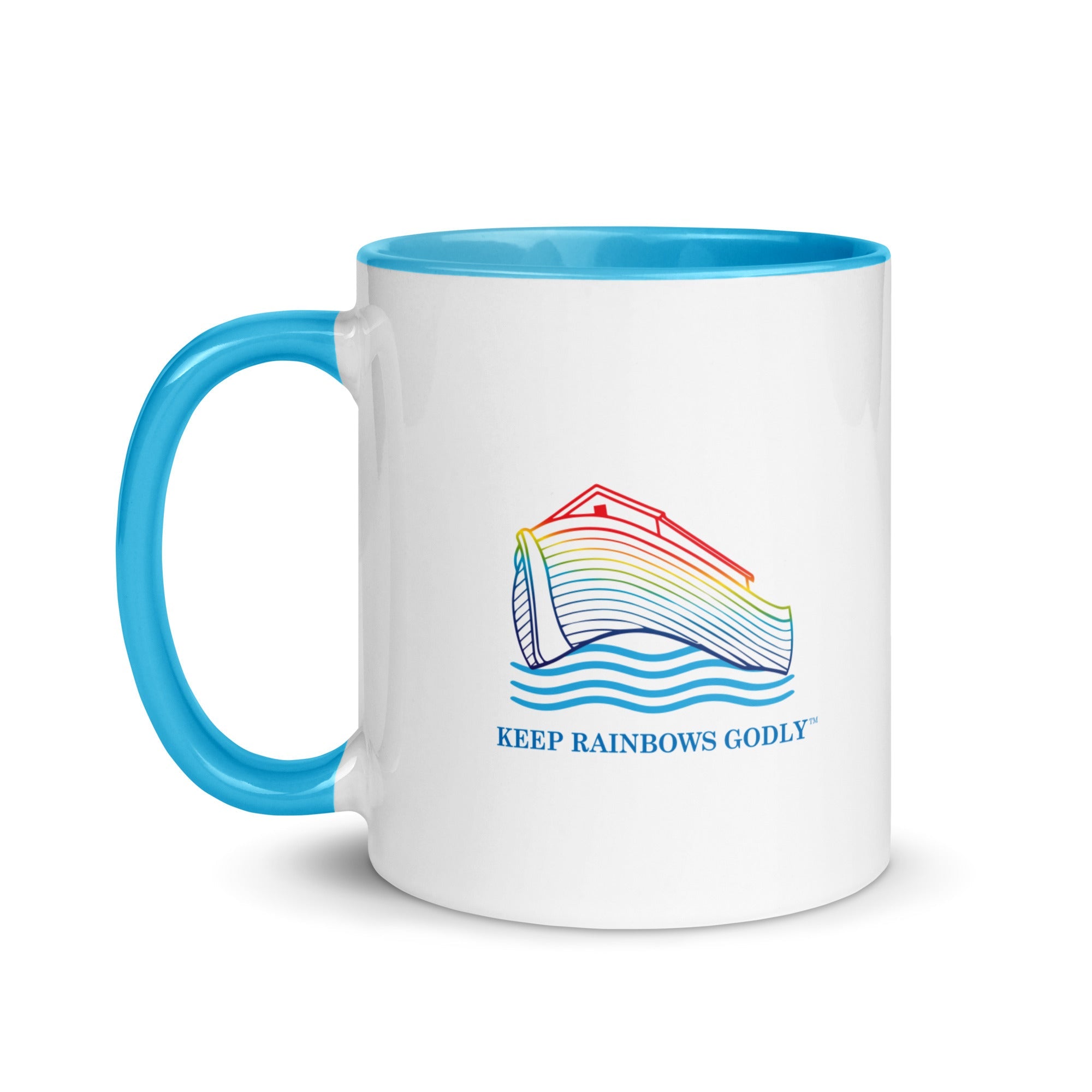 Mug with Color Inside - KEEP RAINBOWS GODLY