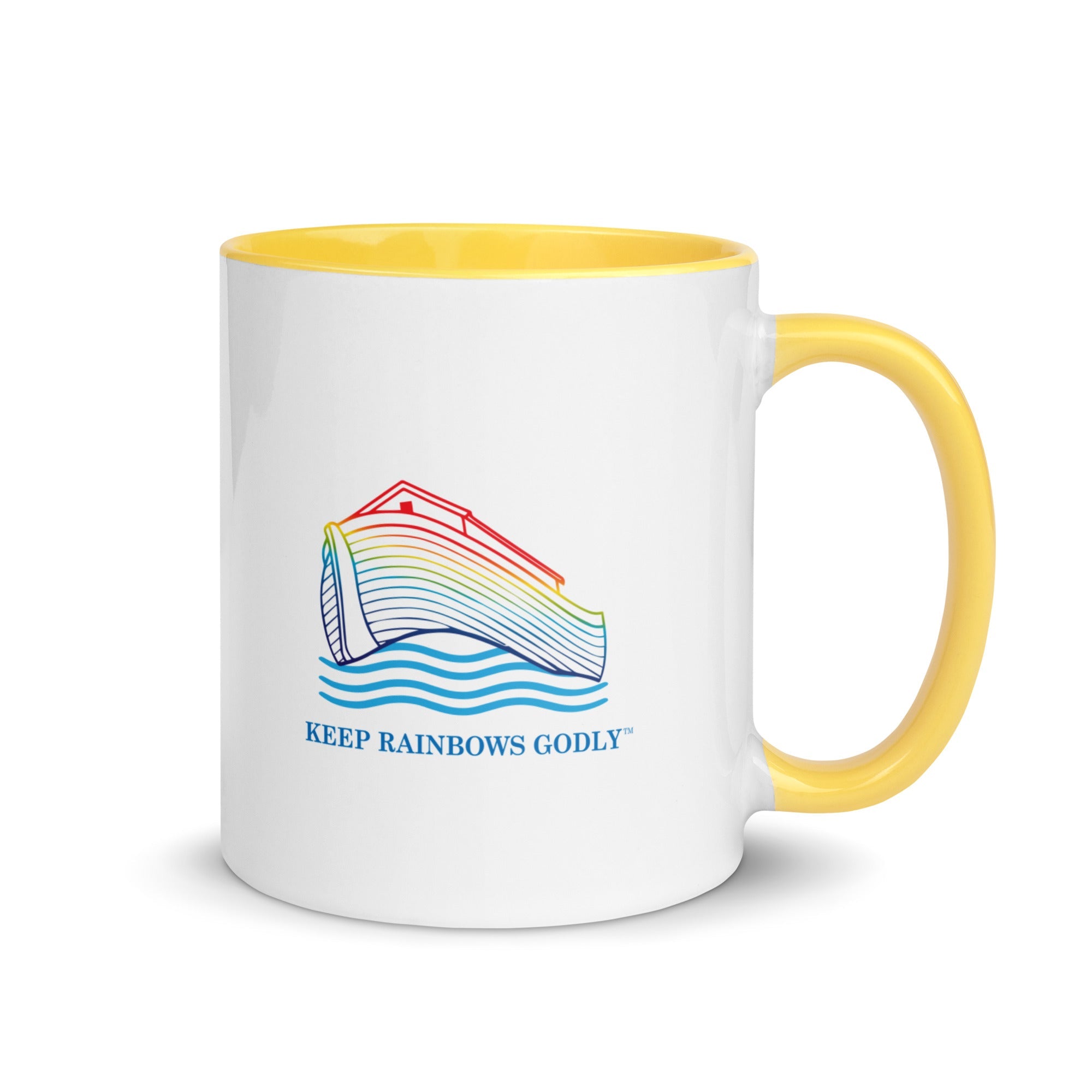 Mug with Color Inside - KEEP RAINBOWS GODLY