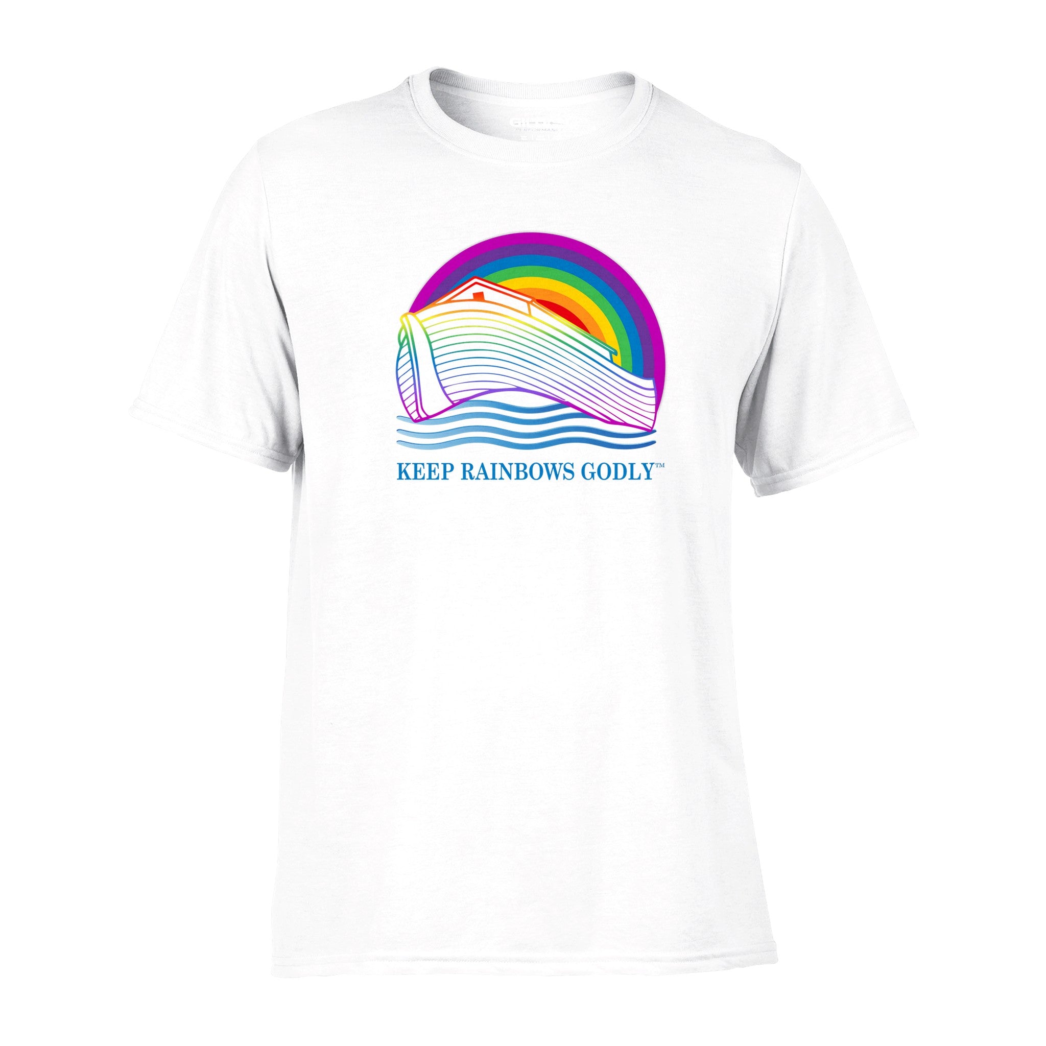 Performance Unisex Crewneck T-shirt - KEEP RAINBOWS GODLY