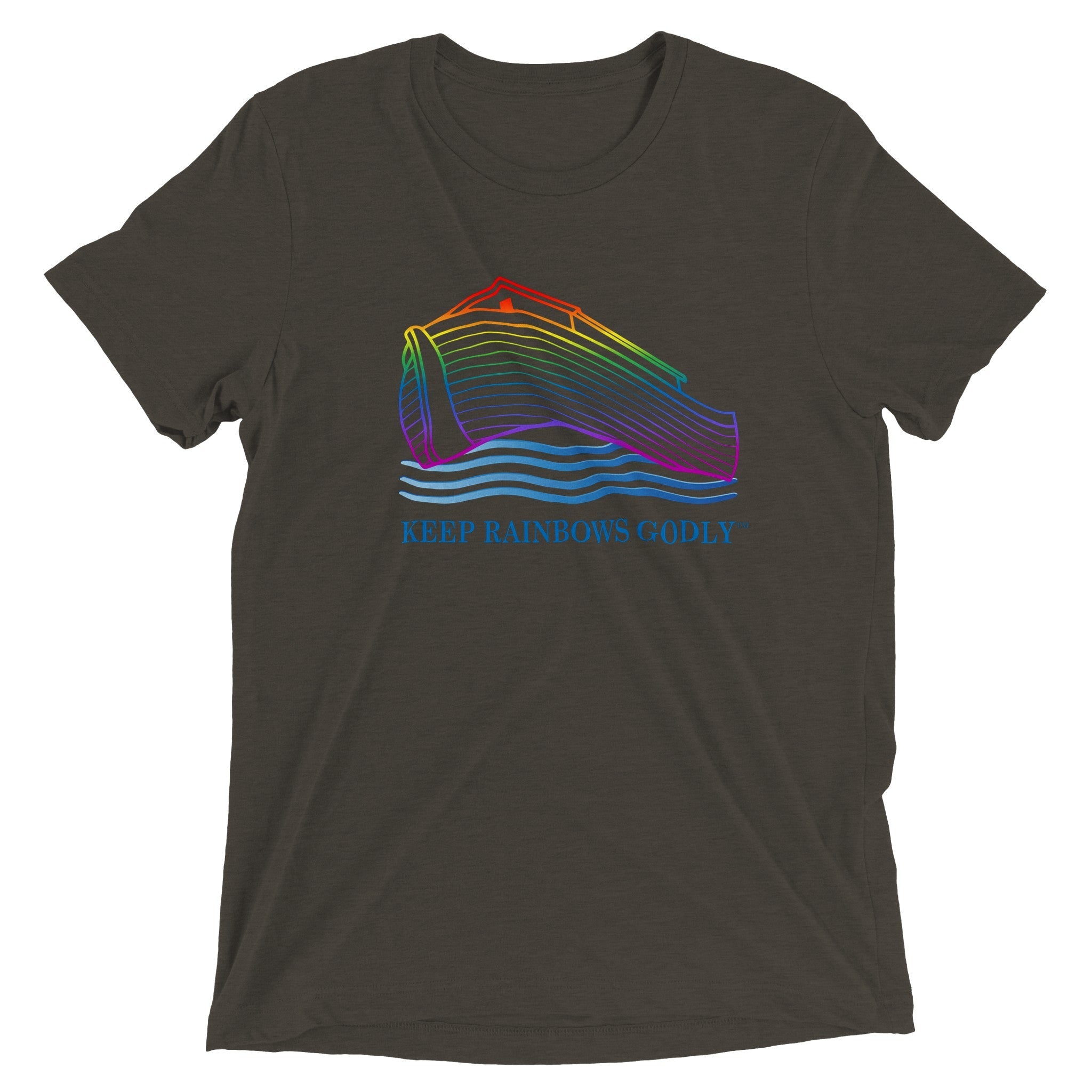 Triblend Unisex Crewneck T-shirt - KEEP RAINBOWS GODLY